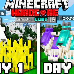 I Survived 100 Days AS A GOAT in Hardcore Minecraft!